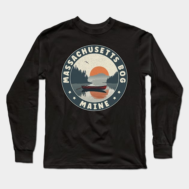 Massachusetts Bog Maine Sunset Long Sleeve T-Shirt by turtlestart